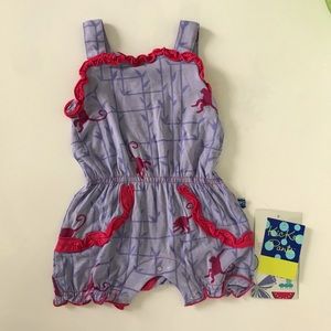 Kickee Pants Sweetie Pie Romper Lilac Red 3-6 mo.